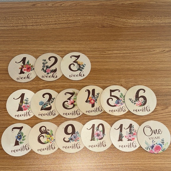 Other - Floral Baby Milestone Cards Set